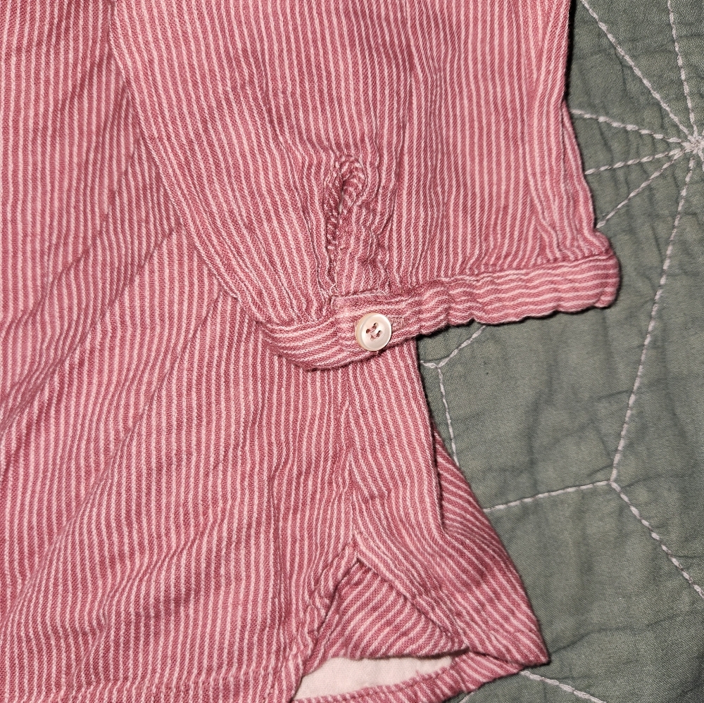 BSBEE 100% Cotton Blouse Button Up Henley Shirt - Picture 4 of 4